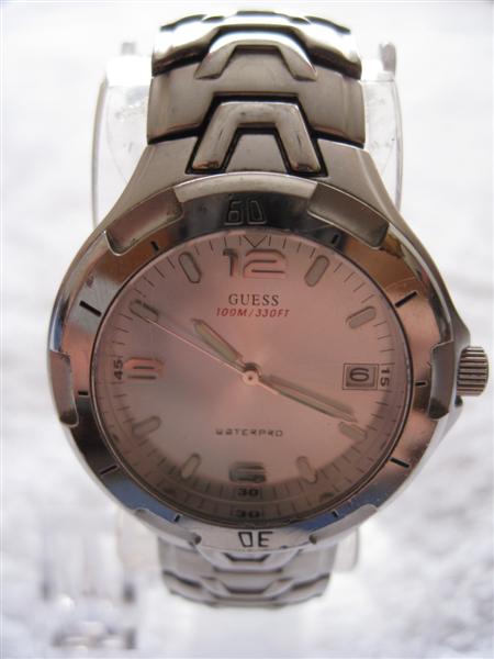 Men's Watches - Guess Men's Steel Watch Waterpro Silver Face G65023G