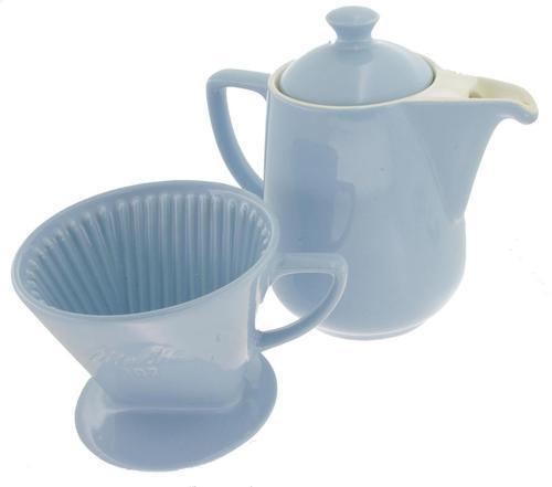 This Auction Is For Two Lovely Retro Items A Pale Blue 18cm Coffee Pot And Melitta Ceramic Filter Cone Plus I Am Including Matching This Auction Is For Two Lovely Retro Items A Pale Blue 18cm Coffee Pot And Melitta Ceramic Filter Cone Plus I Am Including Matching