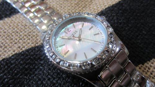 guess watch mother of pearl face