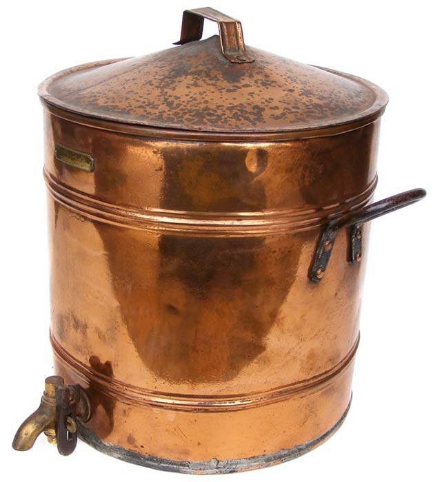 Copperware Antique Copper Urn/Water Container with Lockable Brass Tap