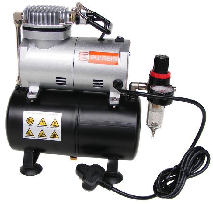 Value Air AS-186 1/6 HP Airbrush Compressor w/ air tank, regulator and