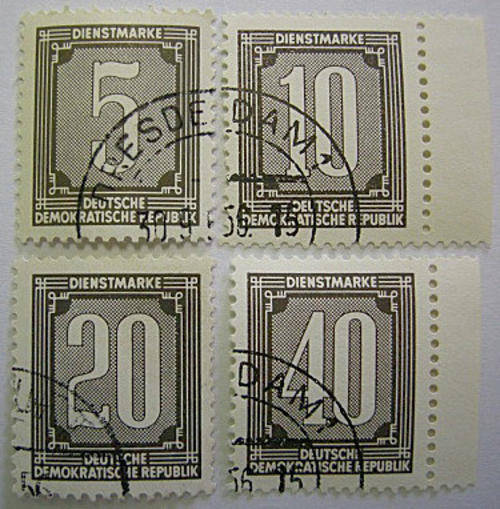 Germany & Colonies Stamps Germany DDR Dienstmarke x 4 Used was sold