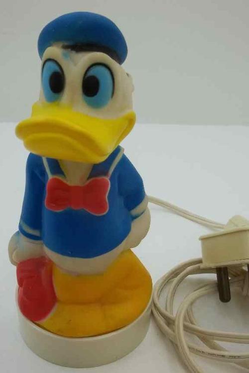 Vintage Toys Vintage Plastic Donald Duck Lamp Height 17,5cm (No