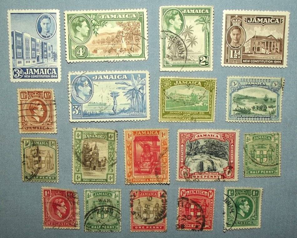 Caribbean 18 Old Jamaica Postage Stamps was listed for R60.00 on 29 Oct at 2102 by sacollect