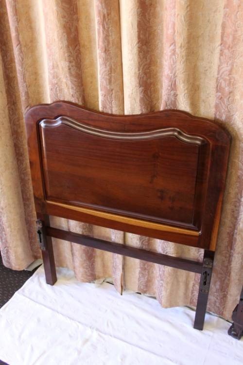 Beds & Cots A SUPERB ANTIQUE SOLID STINK WOOD BALL AND CLAW HEADBOARD AND FOOT BOARD SET was