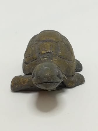Dollhouse Miniature Ceramic Brown Tortoise