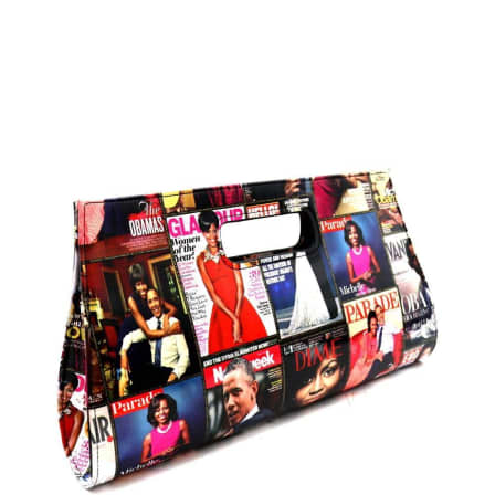 Handbags & Bags - Classy Michelle Obama Magazine Cover Print Vegan