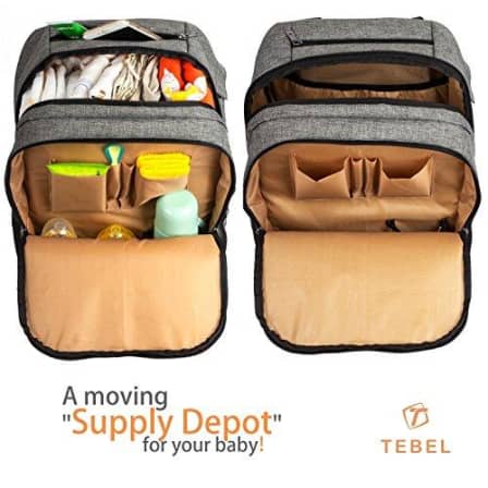 Nappy Bags - TEBEL 26L Extra Large Capacity Baby Diaper Bag Backpack Multi-functional with ...