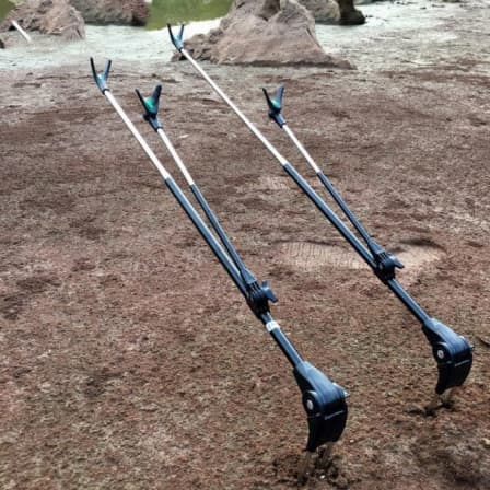 3X Automatic Fishing Rod Mount printemps canne à pêche Support Holder Sea Rod U1R2