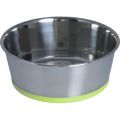 Rogz Stainless Steel Slurp Dog Bowl - Small 550ml (Lime Base)
