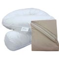 Bodypillow Comfi-Curve 100% Pure Cotton (Pillowcase Included) - Coffee