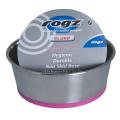 Rogz Stainless Steel Slurp Dog Bowl - Extra Extra Large 3700ml (Pink Base)