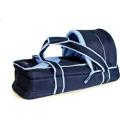 Chelino Soft Carry Cot - Navy/Blue Check