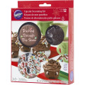 Wilton 48pc Reindeer Cupcake Case Antler Picks Chocolate Sprinkle Decorating Kit