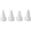 Wilton 4pc Plastic Icing Tip Nozzle Set for Ready to Ice Cake Decorating Tubes