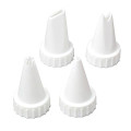 Wilton 4pc Plastic Icing Tip Nozzle Set for Ready to Ice Cake Decorating Tubes