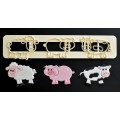 FMM Icing Cutter Cute Farm Animals Cow Pig Cake Fondant Stencil Cut Out Tool