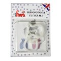 FMM Hippo Hippopotamus Mummy & Baby Sugarcraft Cake Icing Cutter Set 2 Sizes