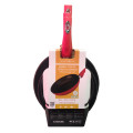 Royalty Line RED 3 Pc Forged Aluminium Frying Pan Set with Non-Stick Marble Coat