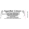 Sugarflair Glitter Airbrush Edible Liquid Colouring - Glitter Golden Bronze 60ml