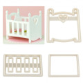 FMM Baby Cot Icing Cutter Fondant Cake Baby Birth Christening Cutting Tool