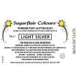 Sugarflair Powder Puff Edible Pump Spray Lustre Dust 10g - Light Silver