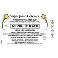 Sugarflair Powder Puff Edible Pump Spray Lustre Dust 10g - Midnight Black