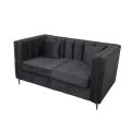 Emily 2 Seater Couch - Grey Velvet