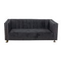 Aries 3 Seater Couch - Grey Velvet
