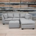 Bava Corner Couch - Light Grey - Right Hand