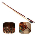 Professional 4/4 Black Handle Arbor White Copper Horsehair Violin Bow