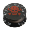 Speed Control Knobs With Skull Crossbones For Electric Guitar -* Red