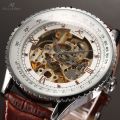 KRONEN & SOHNE **Royal Carving** Skeleton Automatic Mechanical Leather Watch BRAND NEW BOXED