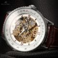 KRONEN & SOHNE **Royal Carving** Skeleton Automatic Mechanical Leather Watch BRAND NEW BOXED
