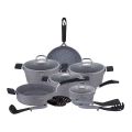 Berlinger Haus 15 - Pieces Marble Coating Oven Safe Cookware Set, Gray Stone Touch Line