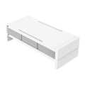 Orico 14Cm Desktop Monitor Stand With Drawers - White