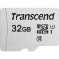 Transcend 300S 32Gb Micro Sd Uhs-1 U1 Class10 - Read 95Mb S - Write 45Mb S With Adaptor -Tlc