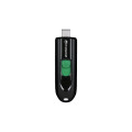 TRANSCEND 64GB JF790 USB C (5Gpbs) CAPLESS FLASH DRIVE - BLACK AND GREEN