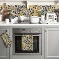 Tea Towel, Oven Gloves and Kitchen Splash Back Tile Combo (All-in-1)