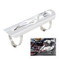 Motorcycle Modification Accessories Universal Retro Exhaust Pipe Heat Shield (Silver)