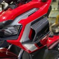 Motorcycle Winglet Aerodynamic Wing Kit Spoiler for Honda ADV150 2019-2020(Black)