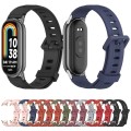 For Xiaomi Mi Band 8 Mijobs Flat Hole Breathable Silicone Watch Band(Black)