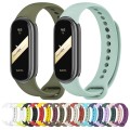 For Xiaomi Mi Band 8 Mijobs Solid Color Silicone Watch Band(Transparent)