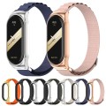 For Xiaomi Mi Band 8 Mijobs CS Case Nylon Breathable Watch Band(Pink Rose Gold)