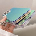 For iPhone 15 Pro Mirror Glitter IMD Phone Case(Blue)