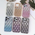 For iPhone 12 Star Flower Electroplated TPU Phone Case with Gradient Glitter Paper(Silver)