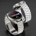 For Huawei Watch GT4 / GT3 / GT2 46mm Three Strains Flat Buckle Titanium Steel Watch Band(Grey)