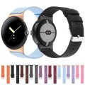 For Google Pixel Watch 2 / Pixel Watch Nylon Canvas Watch Band(Lavender Purple)
