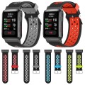 For Huawei Watch D Two Color Punched Silicone Watch Band(Black Red)