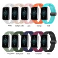 For Honor Band 9 Magnetic Folding Black Buckle Silicone Watch Band(White)
